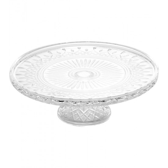 Prato Bolo 32cm 10,5cm Lys Com Pé Em Cristal Ecológico Wolff